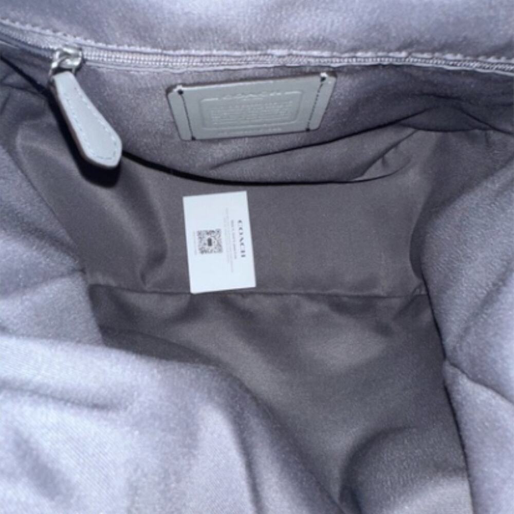 Coach C1522 Pennie Hobo Heather Gray Suede & Leather Convertible Shoulder Bag - Picture 9 of 9